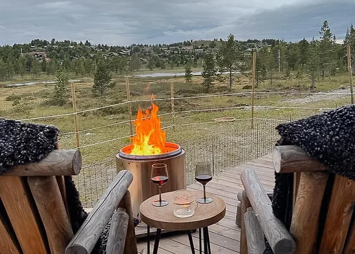 Cozy Modern Mountain At Kvamsfjellet 펜션